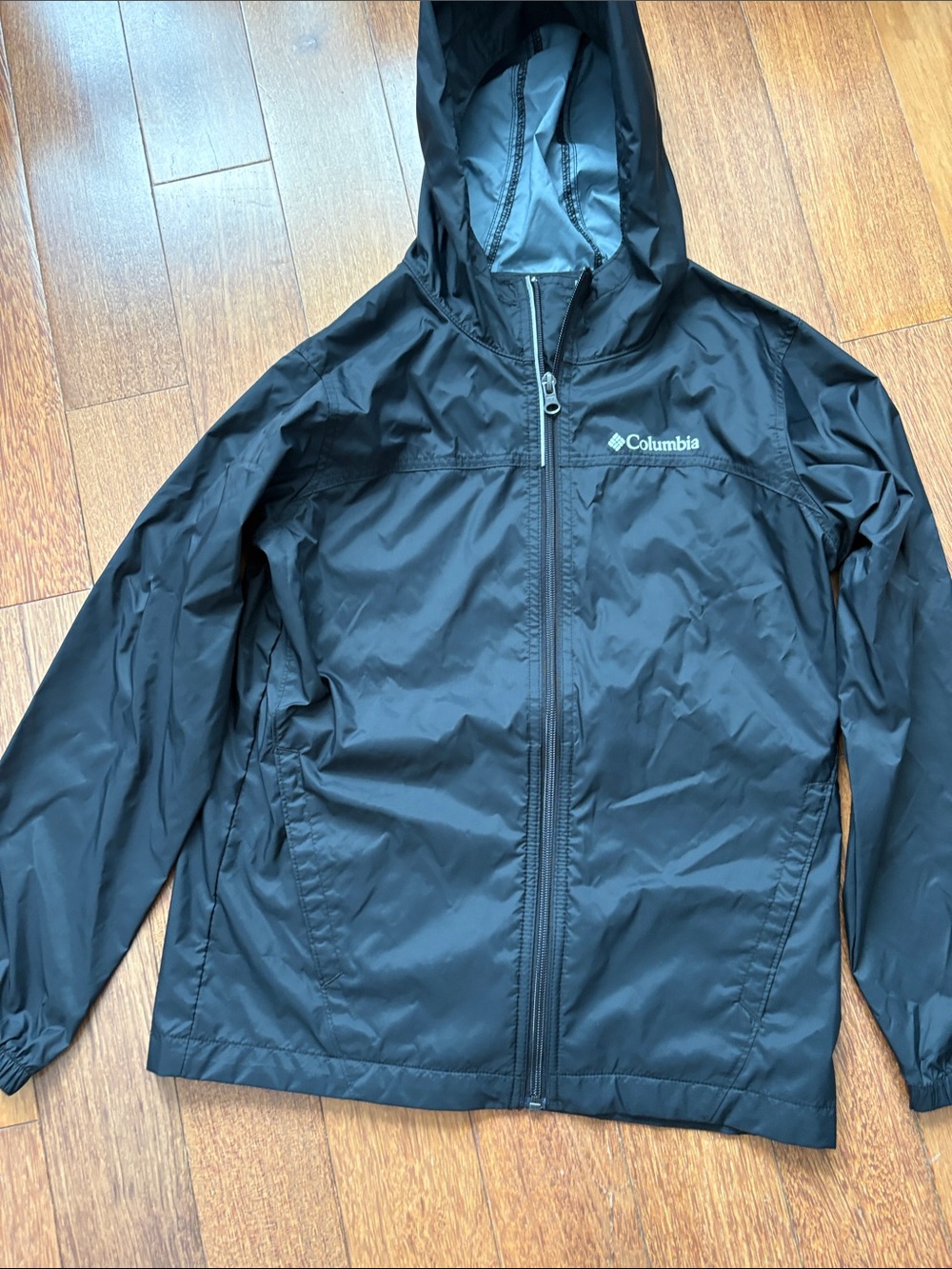 Columbia Kids Black Hooded Raincoat